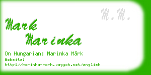 mark marinka business card